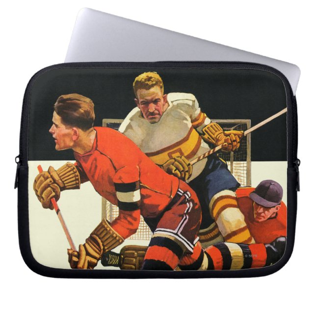 Funda Para Portátil Partido del hockey sobre hielo (Frente)