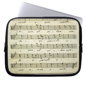 Funda Para Portátil Partitura vintage, partitura musical antigua 1810