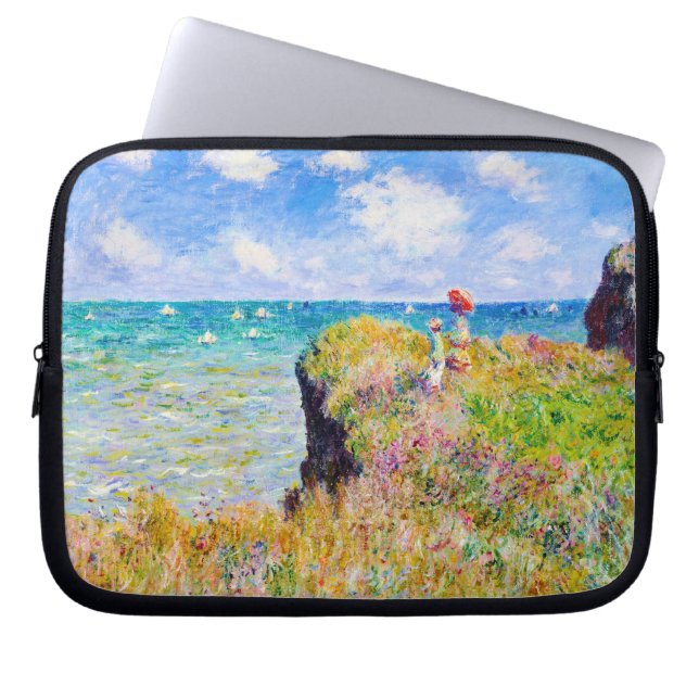 Funda Para Portátil Paseo de Clifftop en Pourville Claude Monet (Frente)