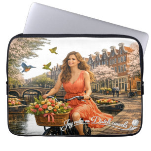 Funda Para Portátil Paseo en barca por los canales holandeses