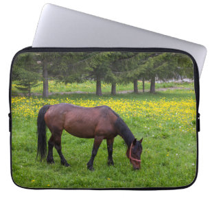 Funda Para Portátil Paso de Tihuta, caballo en pastizal