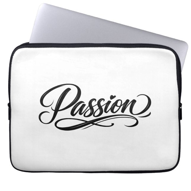 Funda Para Portátil Passion Script | Elegant Minimalist Typography (Frente)