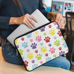 Funda Para Portátil Pasta colorida, patrón de garras, garras de perro,