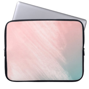 FUNDA PARA PORTÁTIL PASTEL ABSTRACTO Y ILUSTRACION AZUL
