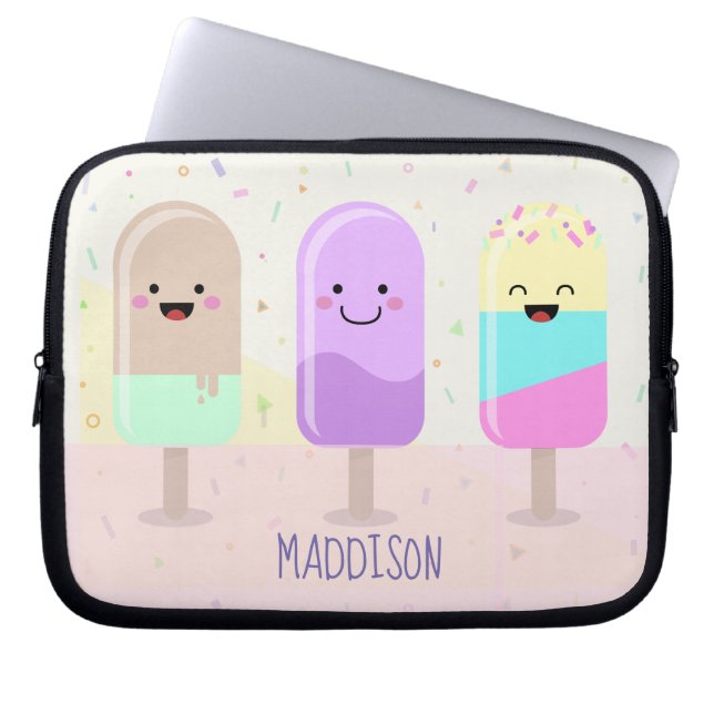 Funda Para Portátil Pastel Chibi Ice Lollies Cute Personalizado (Frente)