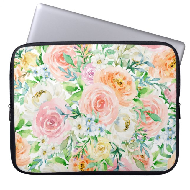 Funda Para Portátil Pastel de jardín romántico (Frente)