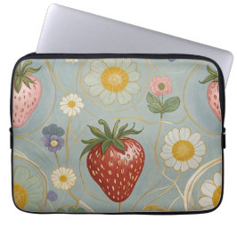 Funda Para Portátil Pastel Floral y Berry Delight