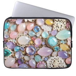 Funda Para Portátil Pastel Gems And Jewels In Pinks & Purples