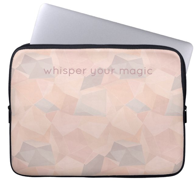 Funda Para Portátil Pastel Geometric Pop | Blush Custom Laptop Sleeve (Frente)