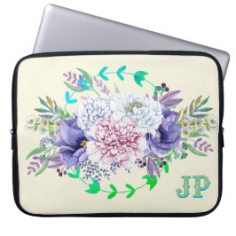 Funda Para Portátil Pastel Iniciado de Floral de bonito