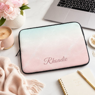 Funda Para Portátil Pastel Personalizado Mármol 
