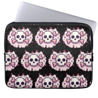 Funda Para Portátil Pastel Pink Skull and Crossbones