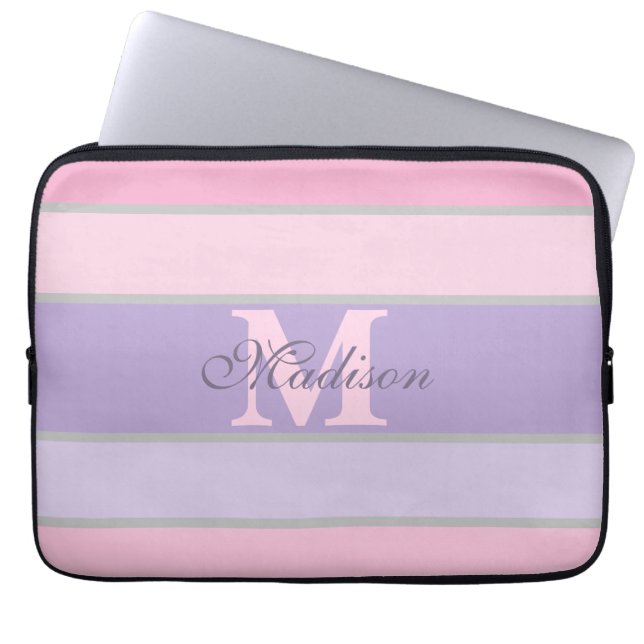 Funda Para Portátil pastel púrpura (Frente)