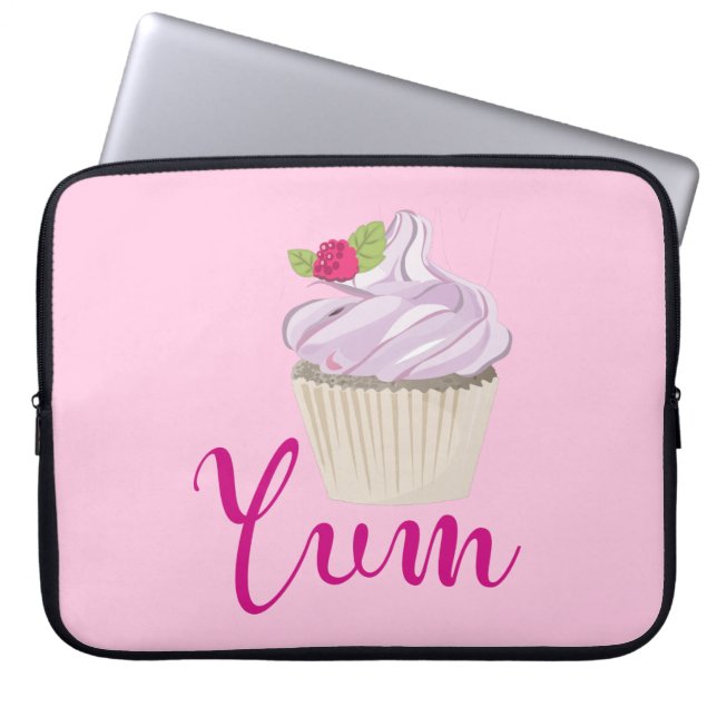 Funda Para Portátil ¡Pastel rosa de ensueño con Raspberry Yum! (Frente)