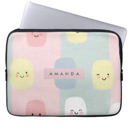 Funda Para Portátil Pastel sonriente personalizado dulces Kawaii