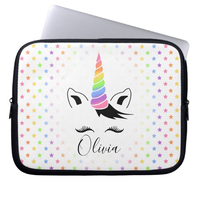 Funda Para Portátil Pastel Unicornio (Frente)