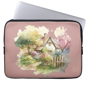 Funda Para Portátil Pastel Watercolor English Cottage
