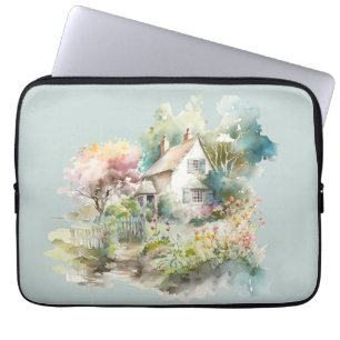 Funda Para Portátil Pastel Watercolor English Cottage
