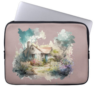 Funda Para Portátil Pastel Watercolor English Cottage