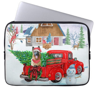 Funda Para Portátil Pastor Alemán En Nieve De Camión De Entrega De Nav