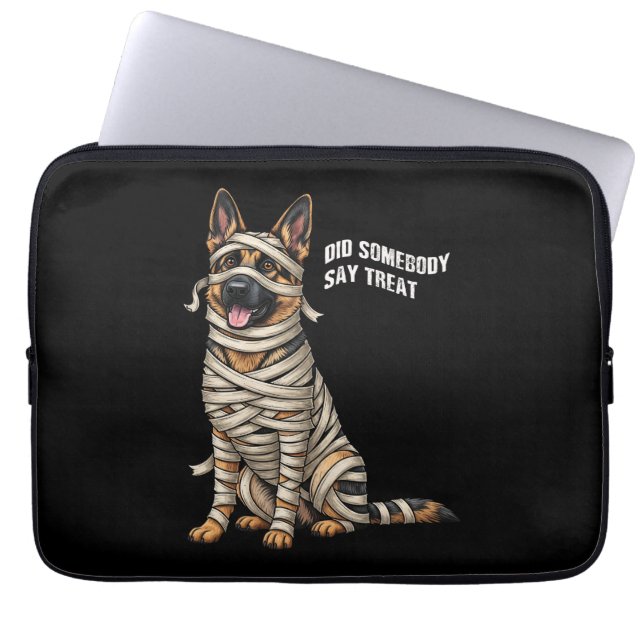 Funda Para Portátil Pastor alemán Mummy perro de Halloween (Frente)