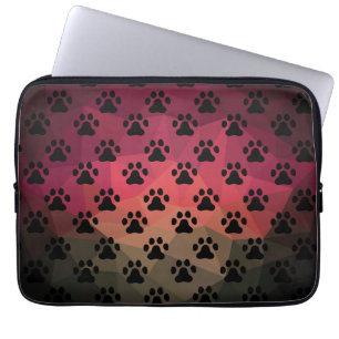 Funda Para Portátil Pata de perro, huella animal, animal mascota de ga