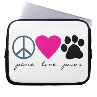 Funda Para Portátil Patas del amor de la paz