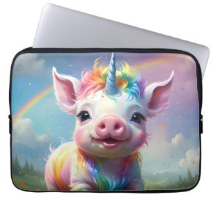 Funda Para Portátil "Patas Mágicas: El Cerdo Unicornio Arcoíris"
