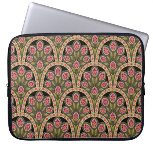 Funda Para Portátil paternarte de flor de motif geométrico abstracto,