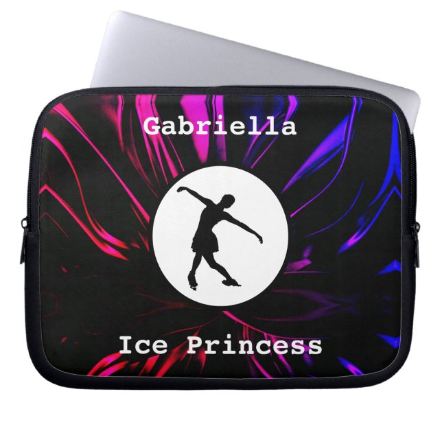 Funda Para Portátil Patinaje artístico "Princesa de Hielo" personaliza (Frente)