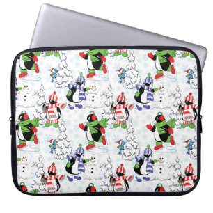 Funda Para Portátil Patinaje sobre hielo de pingüino navidad