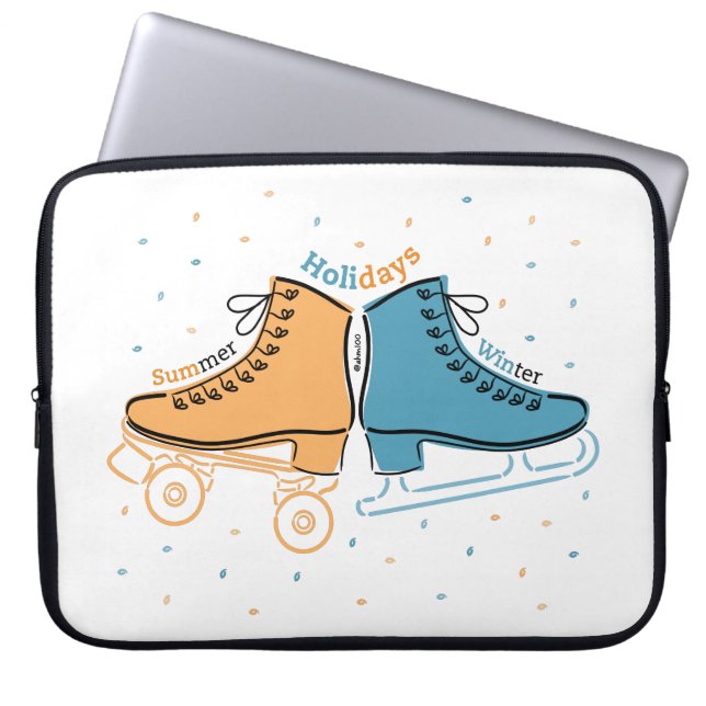 Funda Para Portátil Patines de mi vida ・ Vacaciones ・ (Frente)