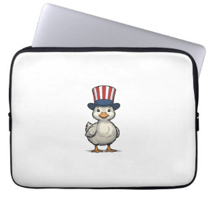 Funda Para Portátil Patito Patriótico Camiseta Vintage 4 de Julio Dise