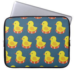 Funda Para Portátil Pato de goma amarillo, lindo, sin costuras.