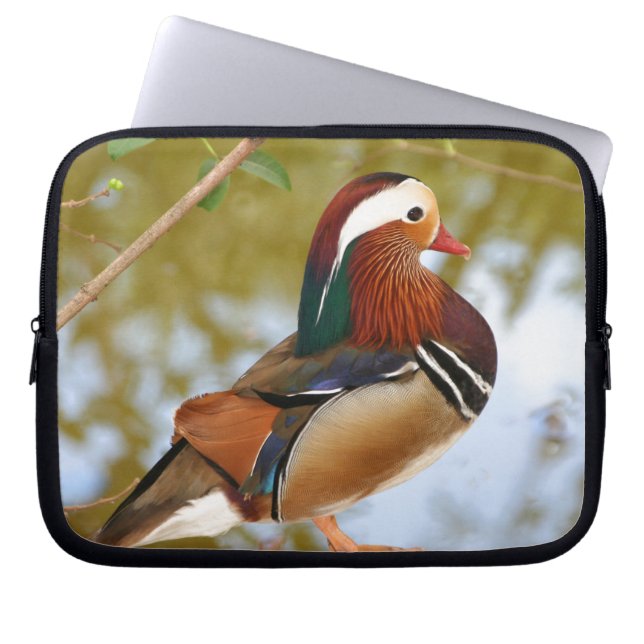 Funda Para Portátil Pato Mandarin (Frente)