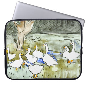 Funda Para Portátil Patos de Art Nouveau holandeses y geés