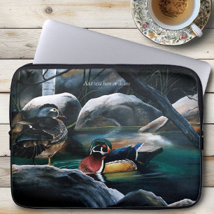 Funda Para Portátil Patos de Madera Estanque de Apareamiento Naturalez