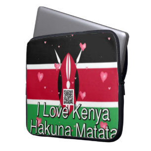 Funda Para Portátil Patrimonio de Kenia: Me encanta Kenia Diseño Hak