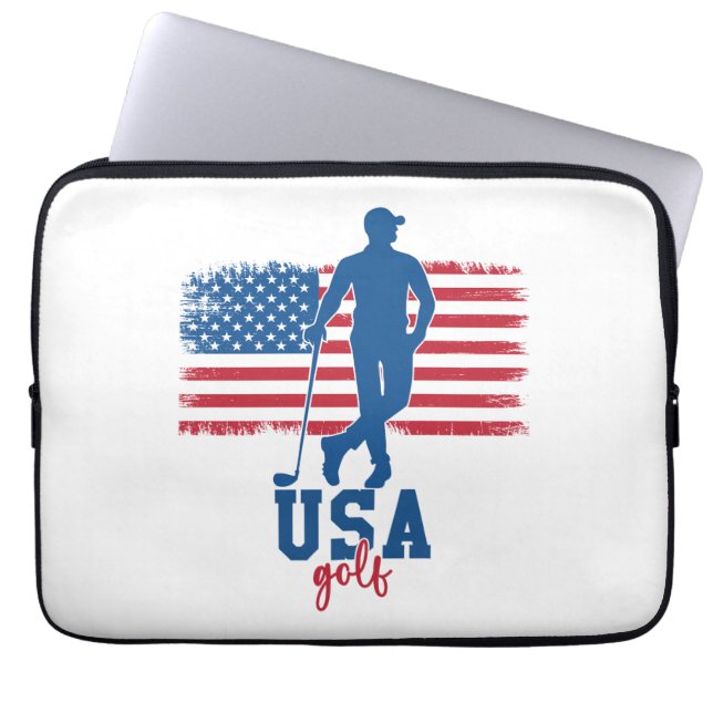 Funda Para Portátil Patriotic Golf USA (Frente)