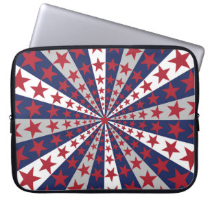 Funda Para Portátil Patriotic Sunburst: Obra de arte de la bandera est