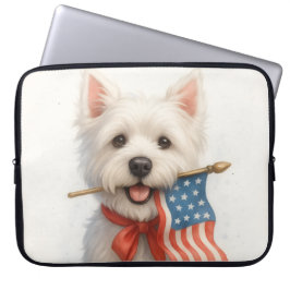 Funda Para Portátil Patriotic Westie