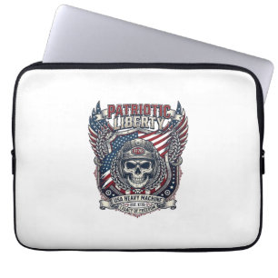 Funda Para Portátil Patriótico 1776 Camión Monstruo Cráneo Fuera de Ca