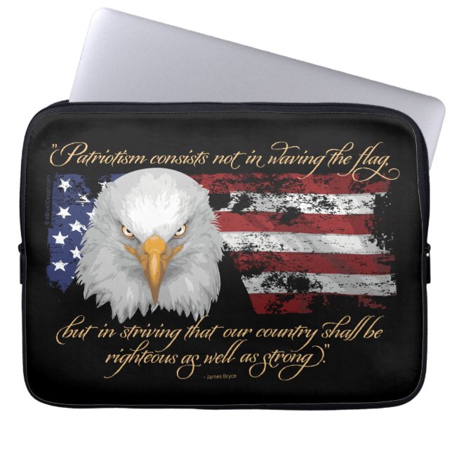 Funda Para Portátil Patriotismo justo (Frente)