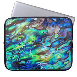Funda Para Portátil Patrón 1 de trama de Abalone Paua de Nueva Zelanda