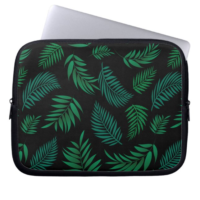 Funda Para Portátil Patrón 2 de hojas tropicales (Frente)