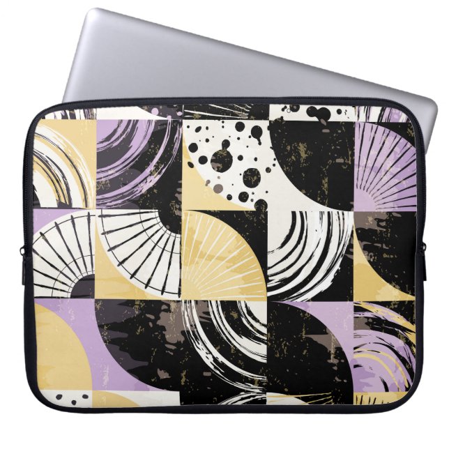 Funda Para Portátil Patrón abstracto con formas diversas. (Frente)