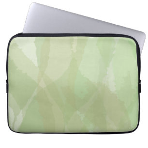 Funda Para Portátil Patrón abstracto de acuarela verde, fresco y moder