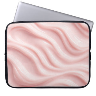 Funda Para Portátil Patrón abstracto de crema rosa