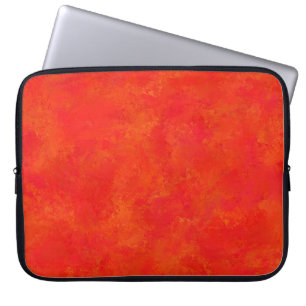 Funda Para Portátil Patrón abstracto del Naranja rojo