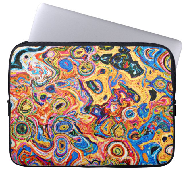 Funda Para Portátil Patrón abstracto dinámico y vibrante (Frente)